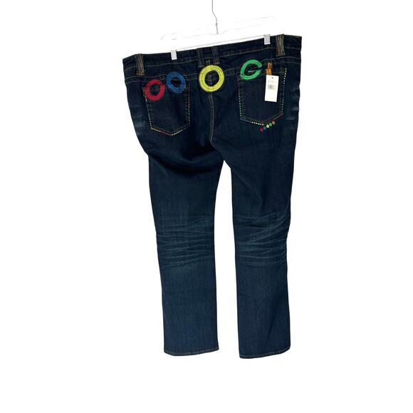 Coogi Women's Jeans Dark Wash Straight Leg Streetwear Stitched‎ Size 17/18 - Picture 8 of 12